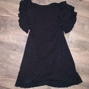 Francescas black ruffled casual dress
